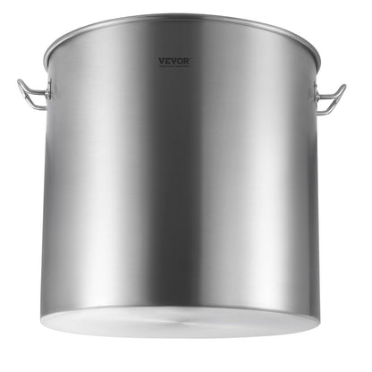 Rostfritt stålgryta, 100 liter stora kokkärl, kokkärl med sås och korg, lock och handtag, kraftig kommersiell gryta, slipbehandling, för stora sällskap och evenemang, silver