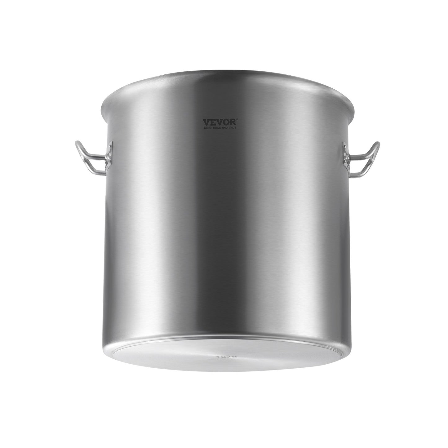 Rostfritt stålbuljongkastrull, 53 liter stora kokkärl, kokkärl med lock och handtag, kraftig kommersiell buljongkastrull, slipbehandling, för stora sällskap och evenemang, silver