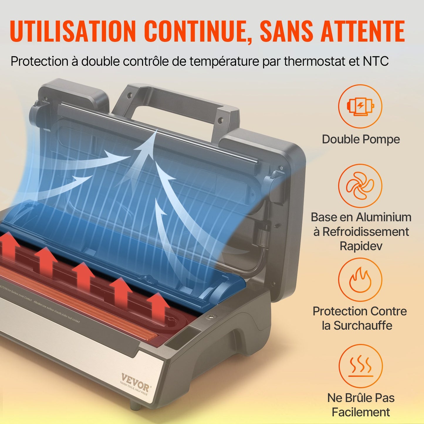 Vacuum Sealer Machine Food Preservation Storage Saver 90Kpa w/ Seal Bag