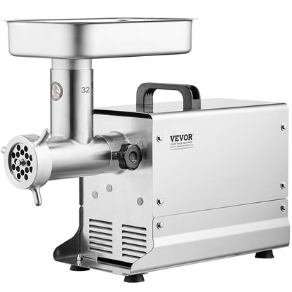 Meat Grinder, 21 Lbs/Min Capacity Electric Meat Grinders with Blade, Grinding Plate, Sausage Maker, Stainless Steel Commercial Meat Mincer for Kitchen Restaurant Butcher Store