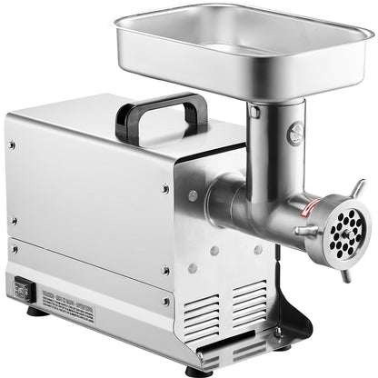 Meat Grinder, 21 Lbs/Min Capacity Electric Meat Grinders with Blade, Grinding Plate, Sausage Maker, Stainless Steel Commercial Meat Mincer for Kitchen Restaurant Butcher Store