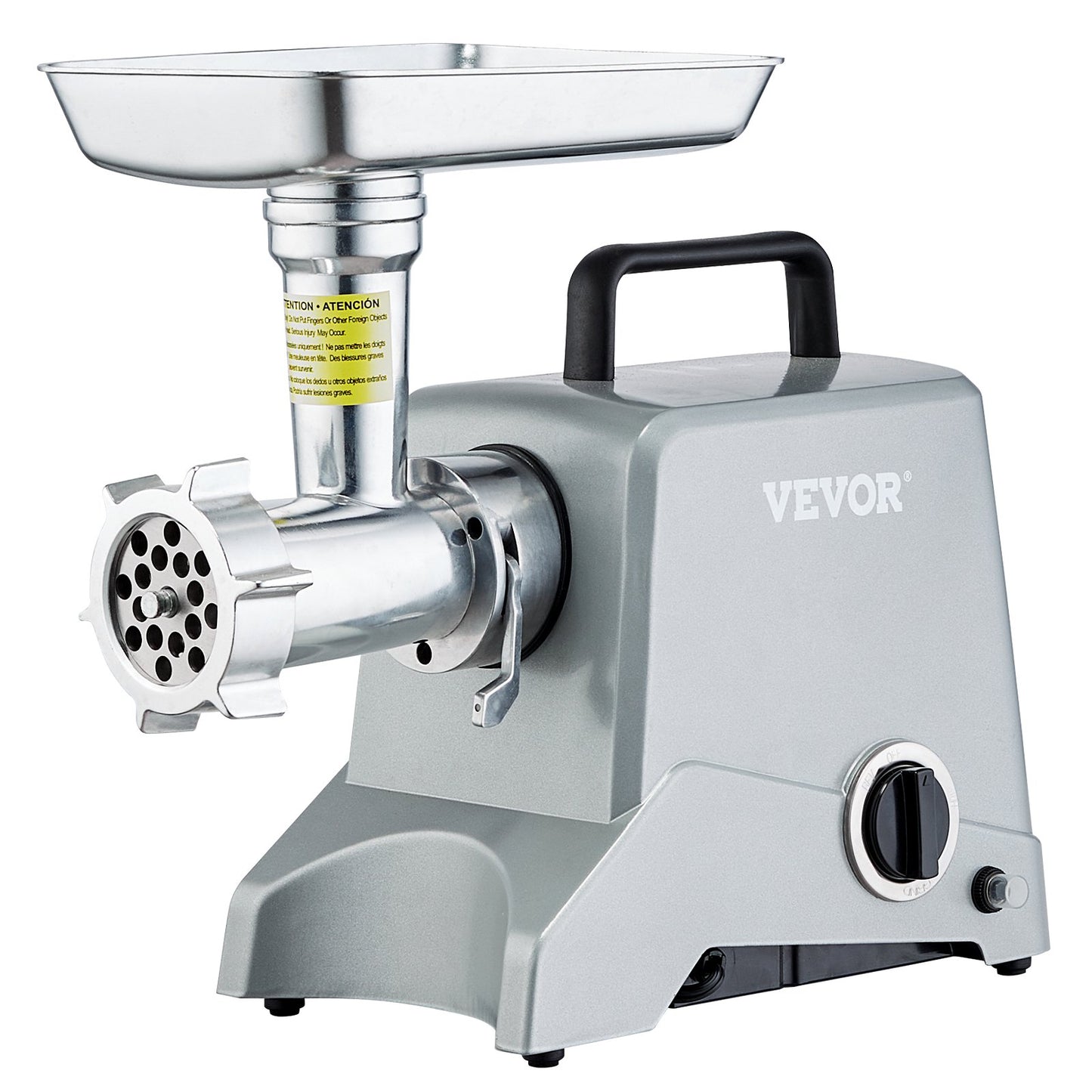 Electric Meat Grinder, 5 Lb/Min Capacity, 575W（800W MAX) Industrial Meat Mincer with Blade, Grinding Plate, Sausage Stuffing Blade and 3 Tubes, Aluminum Commercial Meat Grinder