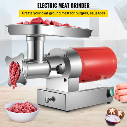 Electric Meat Grinder, 661 Lbs/Hour 1100 W Meat Grinder Machine, 1.5 HP Electric Meat Mincer with 2 Grinding Plates, Sausage Kit Set Meat Grinder Heavy Duty, Home Kitchen & Commercial Use