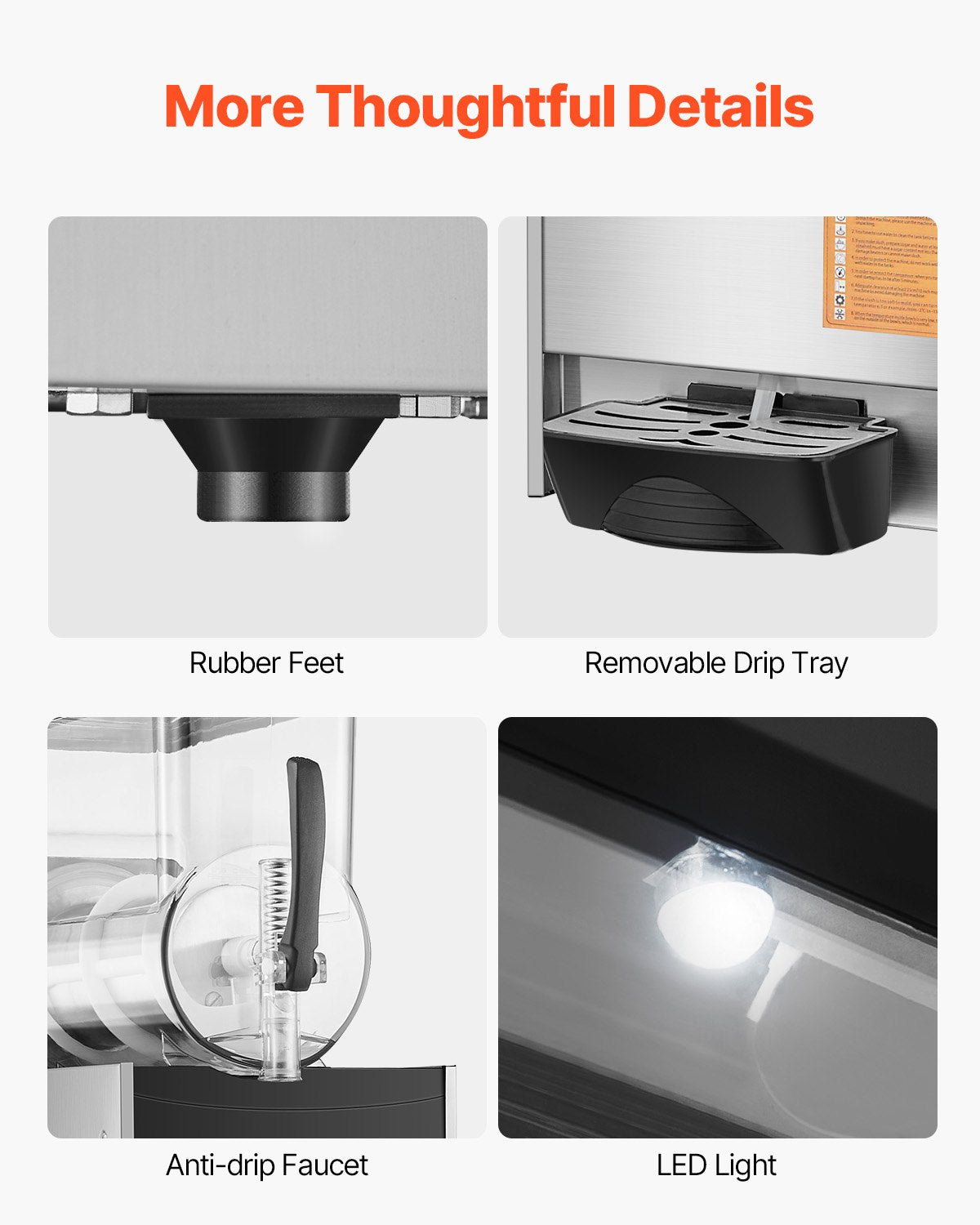 Commercial Slushy Machine, 12L Single Tank Frozen Drink Machine, 48 Cups Stainless Steel Margarita Smoothie Frozen Drink Maker, Slushie Maker for Home Party Restaurants Cafe Bars