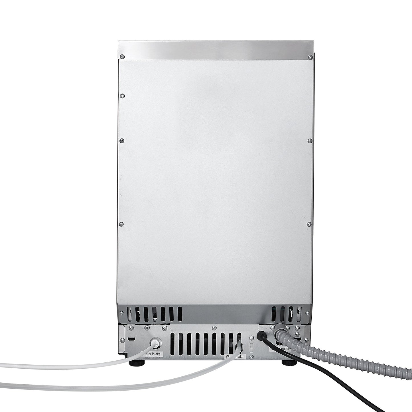 Commercial Ice Maker Machine, 40.82 kg/24h with 5.44kg Storage, 32 Cubes per Cycle, Stainless Steel Freestanding & Countertop Ice Maker with LED Display & Self-Cleaning, for Home Bar Restaurant