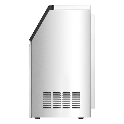 120lbs/24H Commercial Ice Maker, 36 Ice Cubes in 15 Minutes, Freestanding Ice Maker Machine with 28lbs Large Storage Capacity for Bar Office Restaurant, with LED Digital Display & Self-Cleaning