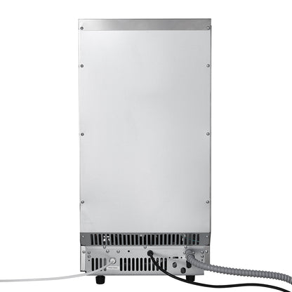 Commercial Ice Maker Machine, 45.36 kg/24h with 12.7kg Storage, 45 Cubes per Cycle, Stainless Steel Freestanding & Under Counter Ice Maker with LED Display & Self-Cleaning, for Bar Restaurant