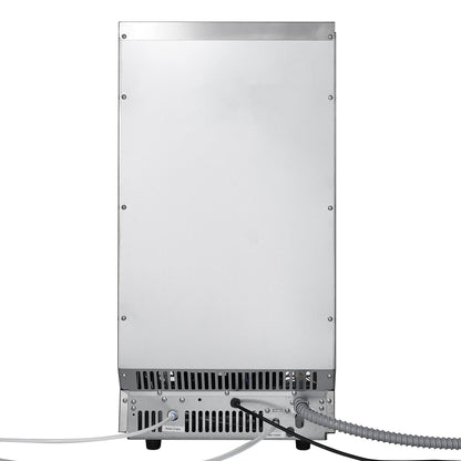 Commercial Ice Maker Machine, 54.43 kg/24h with 12.7kg Storage, 45 Cubes per Cycle, Stainless Steel Freestanding & Under Counter Ice Maker with LED Display & Self-Cleaning, for Bar Restaurant