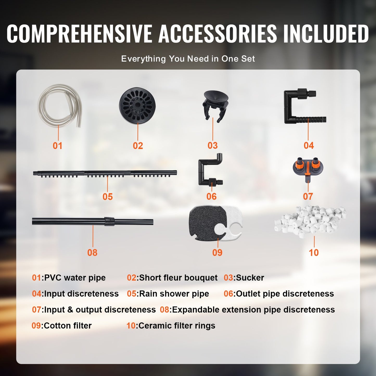 113,6 L Akvariumfilterbehållare 8w UV-lampa Tyst akvarium