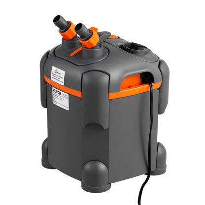 113,6 L Akvariumfilterbehållare 8w UV-lampa Tyst akvarium