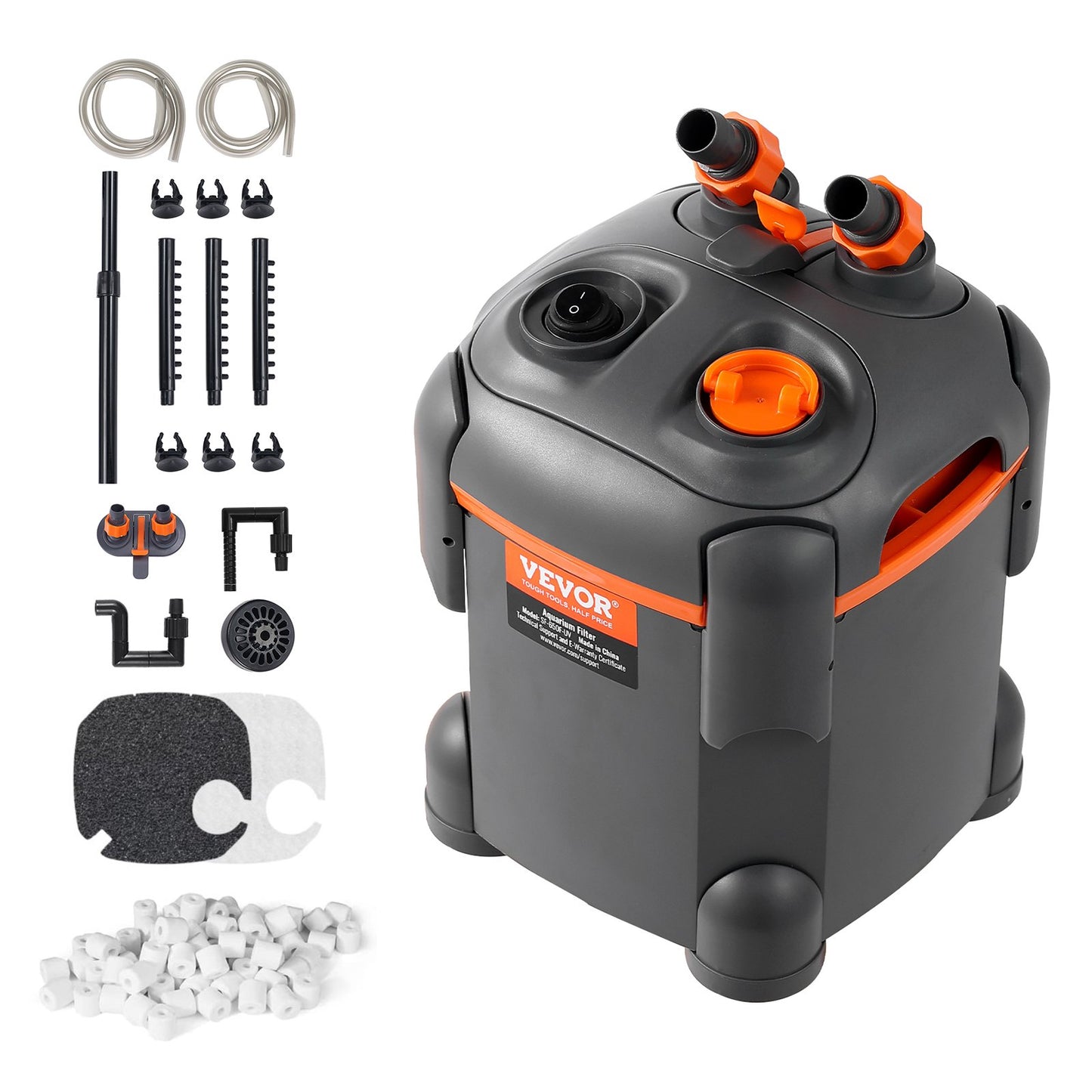 113,6 L Akvariumfilterbehållare 8w UV-lampa Tyst akvarium