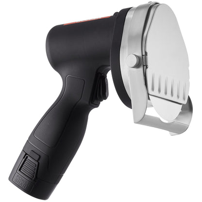 Elektrisk Shawarma-kniv, 80W sladdlös batteridriven professionell turkisk kniv, kommersiell gyroskärare i rostfritt stål, dönerkebabköttskärare med 2 blad, Φ4"/100mm, 0-8mm justerbar tjocklek