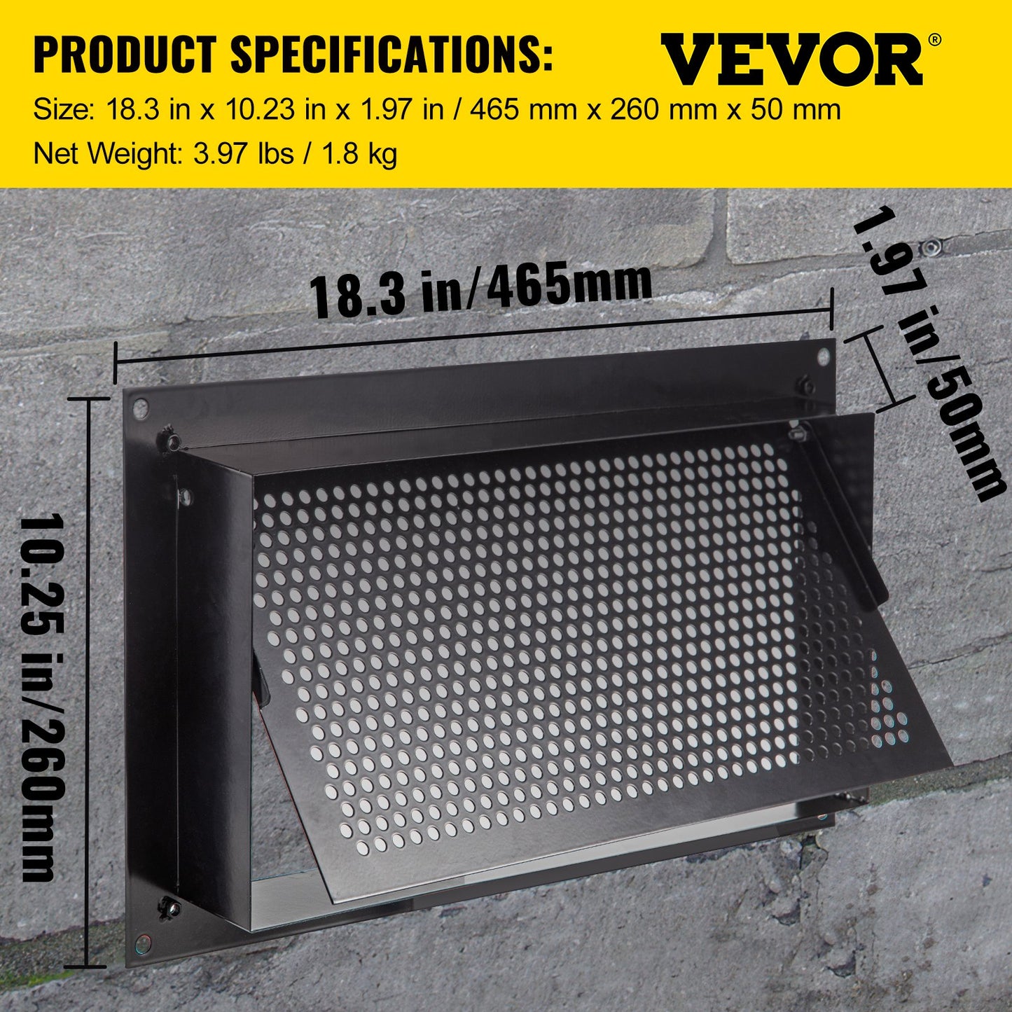 Crawl Space Flood Vent Foundation Flood Vent 8"Height x 16"Width Wall Vent