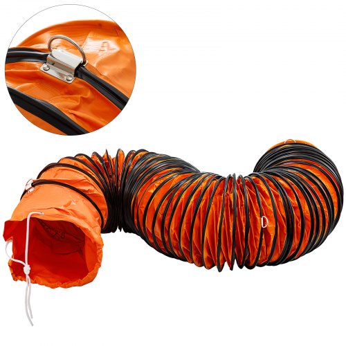 25FT PVC Flexible Duct,PVC Flexible Duct Hosing Industrial Portable Ventilator Extractor Hose Heavy Duty for 10 Inch Exhaust Fan