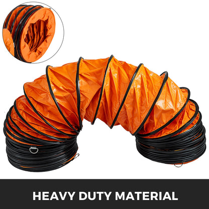 25FT PVC Flexible Duct,PVC Flexible Duct Hosing Industrial Portable Ventilator Extractor Hose Heavy Duty for 10 Inch Exhaust Fan