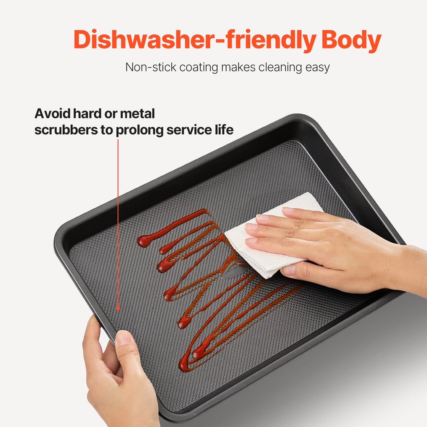 Bakformsset, 3 delar, nonstick-beläggning med kokkärl och brickor i kolstål, stapelbara bakformsset för köksugn med silikonhandtag, lätt att rengöra, för bakning av kakor, tårta, muffins, bröd