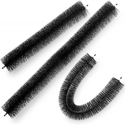 Rännskyddsborste med 9,6 meter lång borst, 11,3 cm (diameter) rännborste lövskydd passar för 12,6 cm rännor, galvaniserad ståltrådsrännborste, inga verktyg, gör-det-själv-rännskydd för att hålla borta skräp