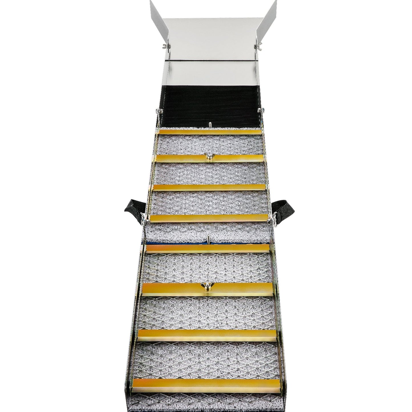 Hopfällbar slusslåda i aluminiumlegering, kompakta 50-tums slusslådor för guld, lättviktig slussutrustning för guld, bärbara slusslådor med gruvmossa, flod, bäck, guldvaskning, prospektering, muddring