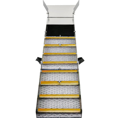 Hopfällbar slusslåda i aluminiumlegering, kompakta 50-tums slusslådor för guld, lättviktig slussutrustning för guld, bärbara slusslådor med gruvmossa, flod, bäck, guldvaskning, prospektering, muddring