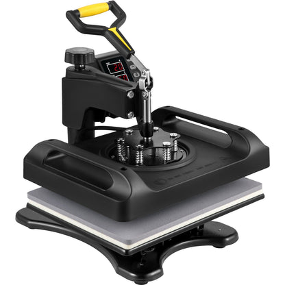 Värmepressmaskin 12 x 15 tum 6 i 1 värmepress 360° rotation svängbar värmepress 1000W sublimeringsmaskin 6 i 1 svart skjorttrycksmaskin dubbelrörsvärme för gör-det-själv-muggar kepsar t-shirts