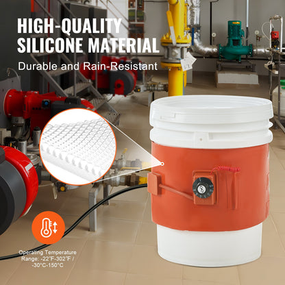 18.9 L Metal Drum Heater 800 Watt 19.7 cm Width 30-150°C Adjustable