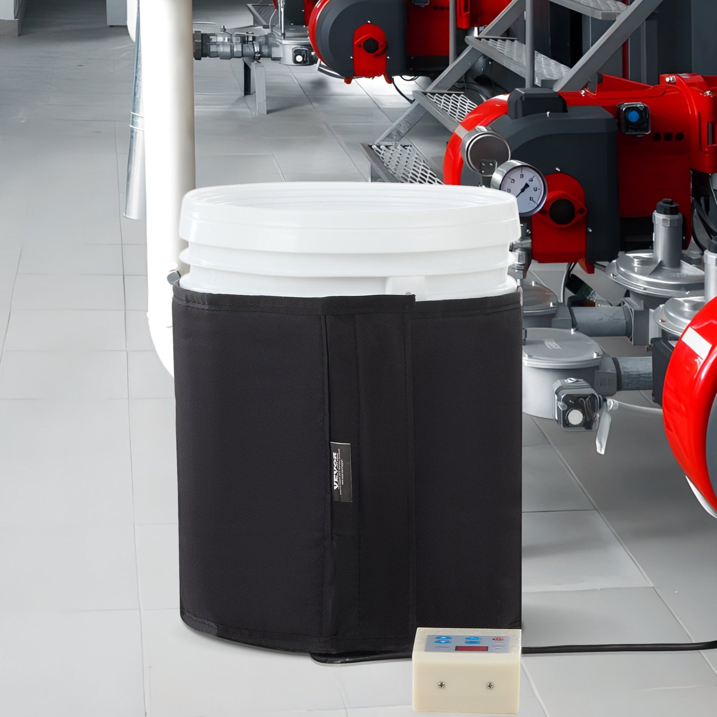 18.93 L Metal Drum Heater 250W 0-63°C Adjustable w/ Independent Thermostat