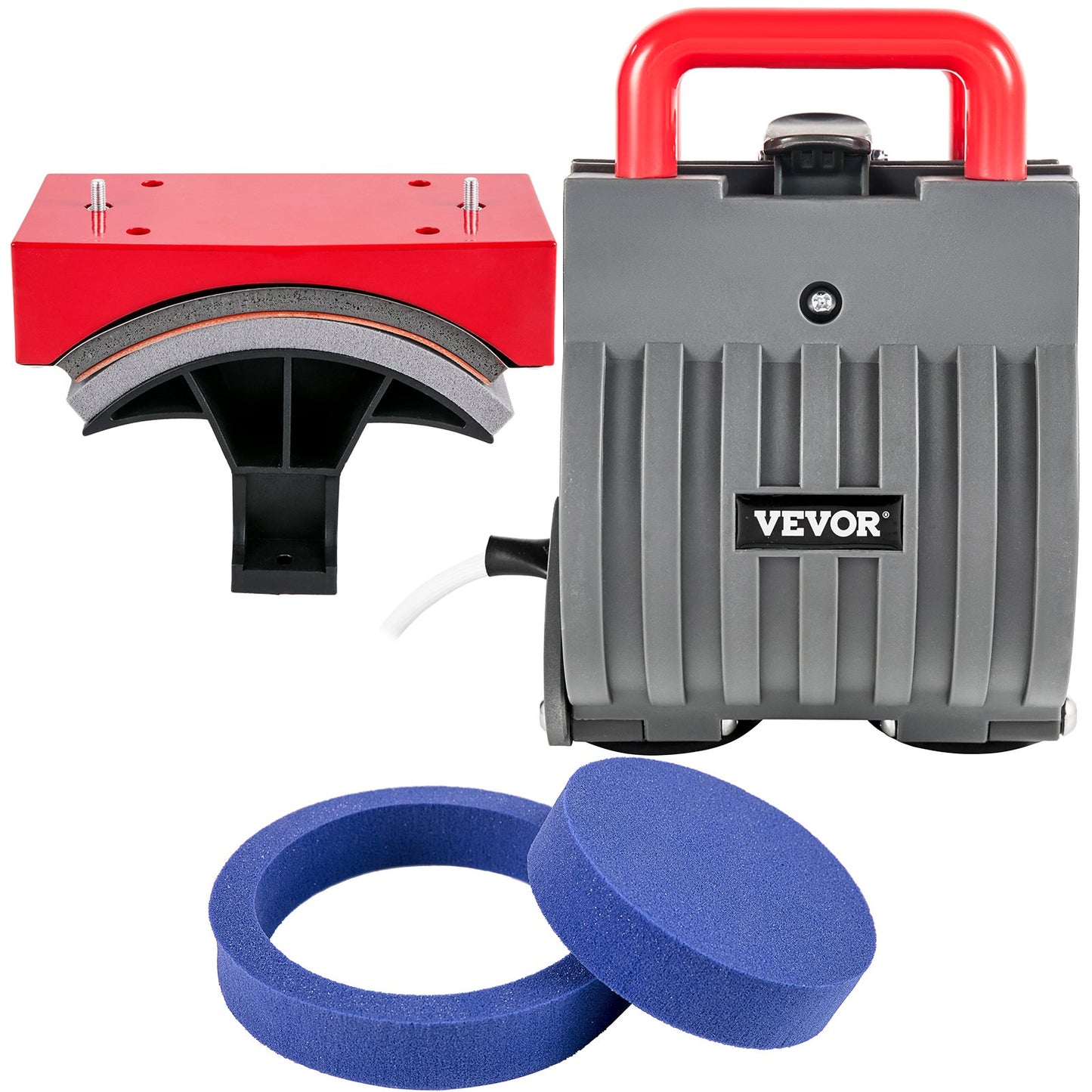 Heat Press Machine 30.5x38.1 cm 360° Rotation Swing Away Red Heat Press 5 In 1 Heat Press 1000W Sublimation Machine 5 In 1 Shirt Printing Machine Dual-Tube Heating for DIY Mugs And T-Shirts Cap