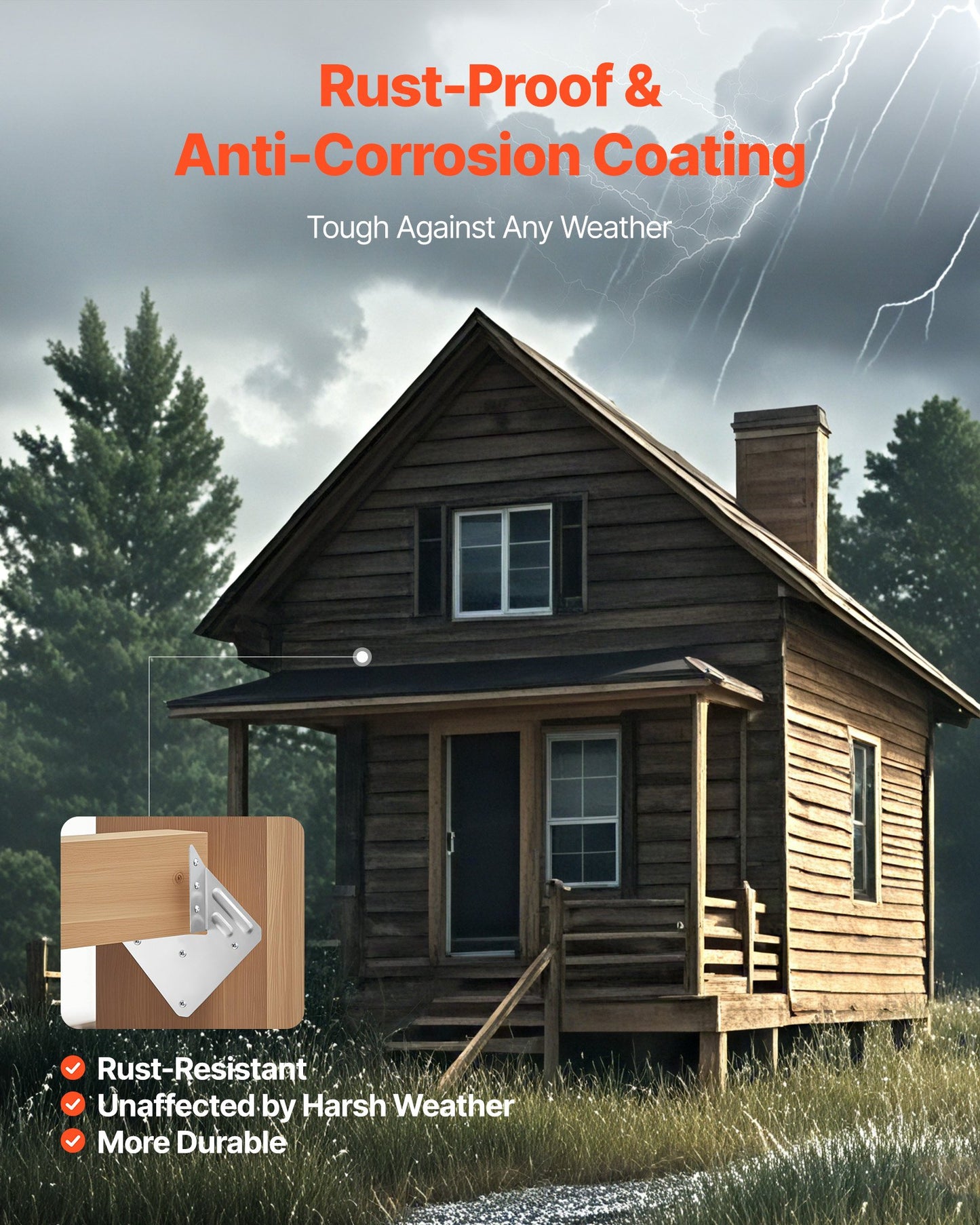 Hurricane-stag för takstolar, innermått 5,31x1,57x2,48 tum / 135x40x63 mm, kraftiga hurricane-stag, kraftiga takstolsstag, fästen, bjälklagshängare för takbalk i trä, 25 st