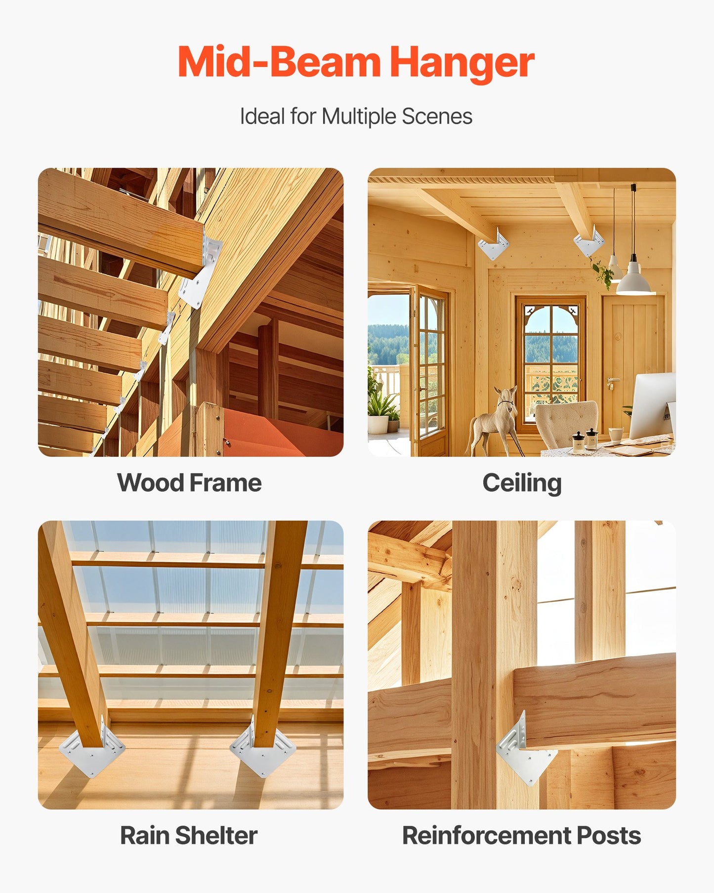 Hurricane-stag för takstolar, innermått 5,31x1,57x2,48 tum / 135x40x63 mm, kraftiga hurricane-stag, kraftiga takstolsstag, fästen, bjälklagshängare för takbalk i trä, 25 st