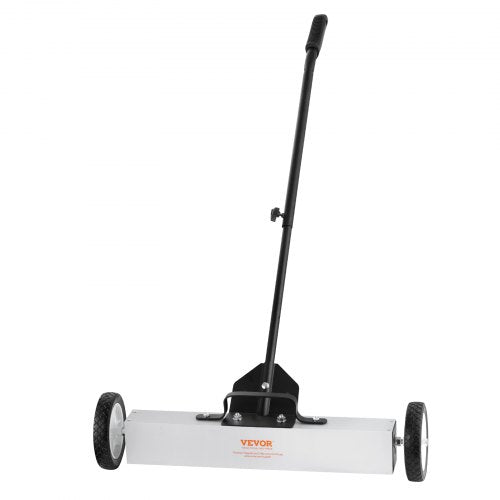22.7 kg Rolling Magnetic Sweeper with Wheels, Push-Type Magnetic Pick Up Sweeper, 74 cm Large Magnet Pickup Lawn Sweeper with Telescoping Handle, Easy Cleanup of Workshop Garage Yard