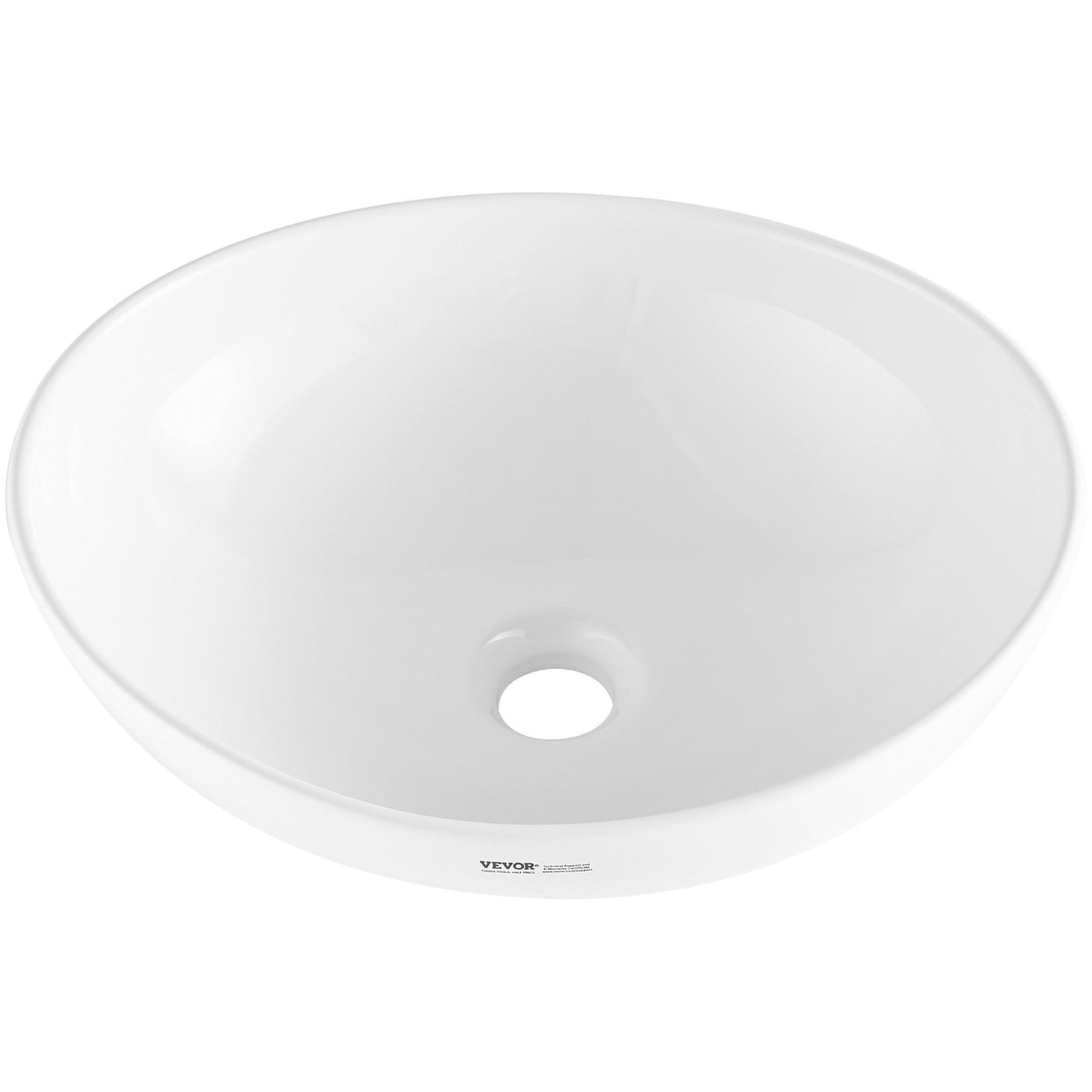 Oval Vessel Sink, 16" x 13.4" Bathroom Vessel Sink Bowl Countertop, White Ceramic Bathroom Sinks Above Counter, Bowl Sink with Modern Style, Well-Packaged for Bathroom, Hotel, Toilet, RV