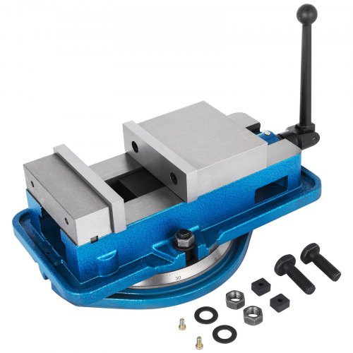 80MM Heavy Duty Milling Vise Bench Clamp Vise High Precision Clamping Vise 3 Inch Jaw Width with 360 Degree Swiveling Base CNC Vise