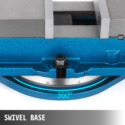 80MM Heavy Duty Milling Vise Bench Clamp Vise High Precision Clamping Vise 3 Inch Jaw Width with 360 Degree Swiveling Base CNC Vise