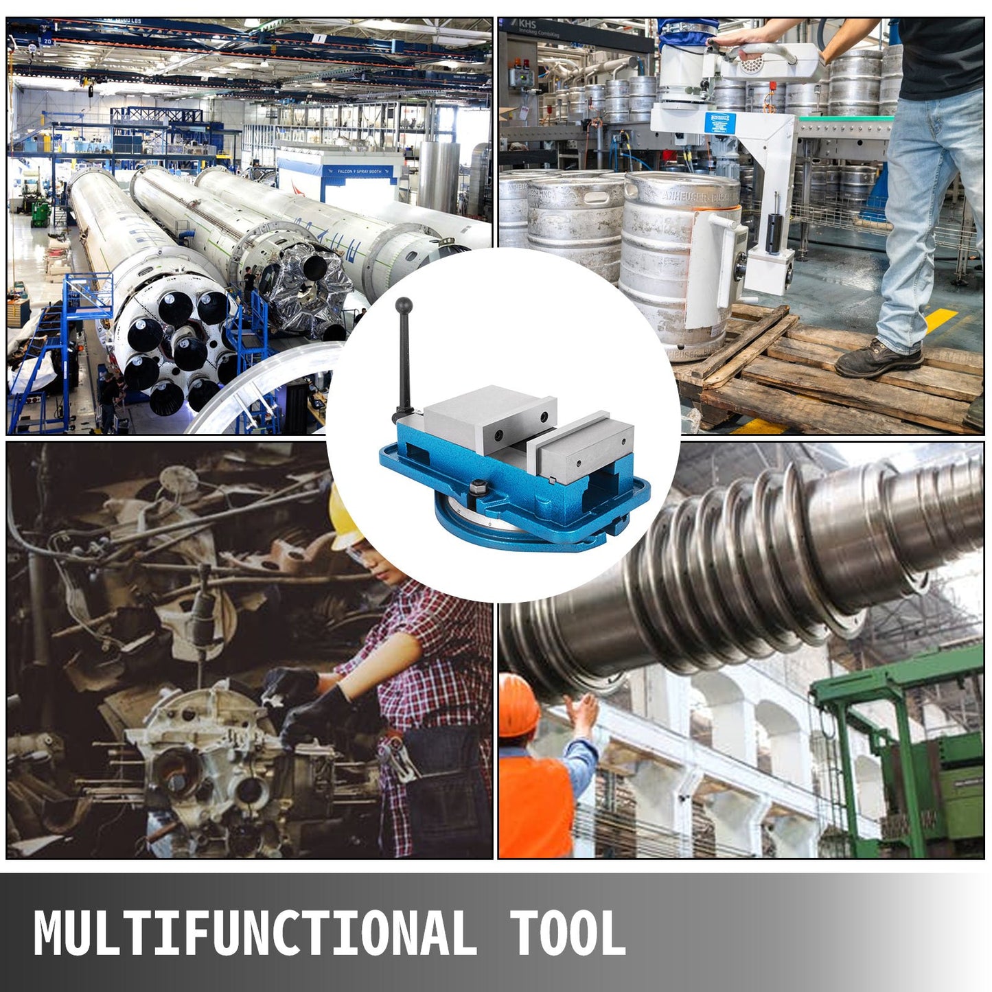 80MM Heavy Duty Milling Vise Bench Clamp Vise High Precision Clamping Vise 3 Inch Jaw Width with 360 Degree Swiveling Base CNC Vise