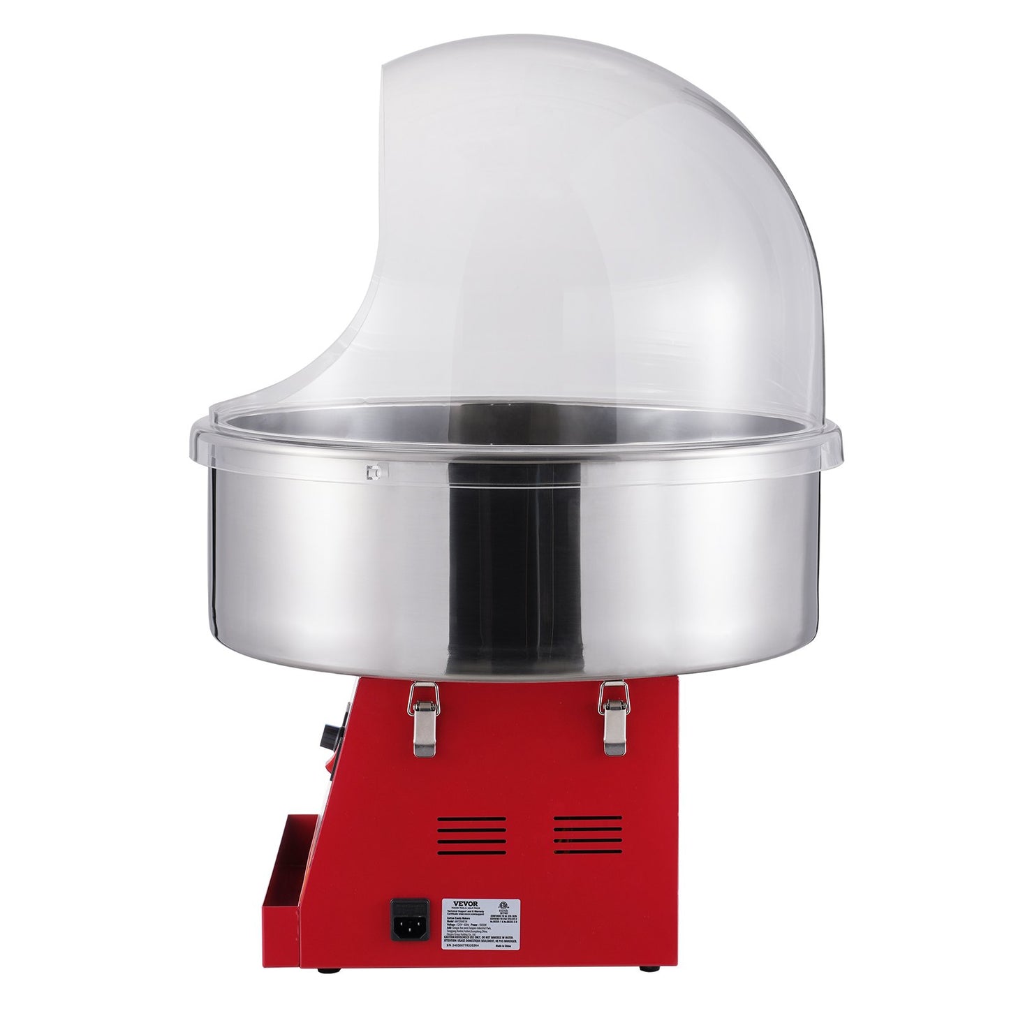 Electric Cotton Candy Machine, 1000W Candy Floss Maker, Commercial Cotton Candy Machine with Cover, Stainless Steel Bowl, and Sugar Scoop, Perfect for Home Kids Birthday, Family Party (Red)