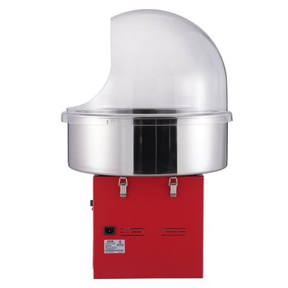 Electric Cotton Candy Machine, 1000W Candy Floss Maker, Commercial Cotton Candy Machine with Cover, Stainless Steel Bowl, Sugar Scoop, Drawer, Perfect for Home Kids Birthday, Family Party, Red