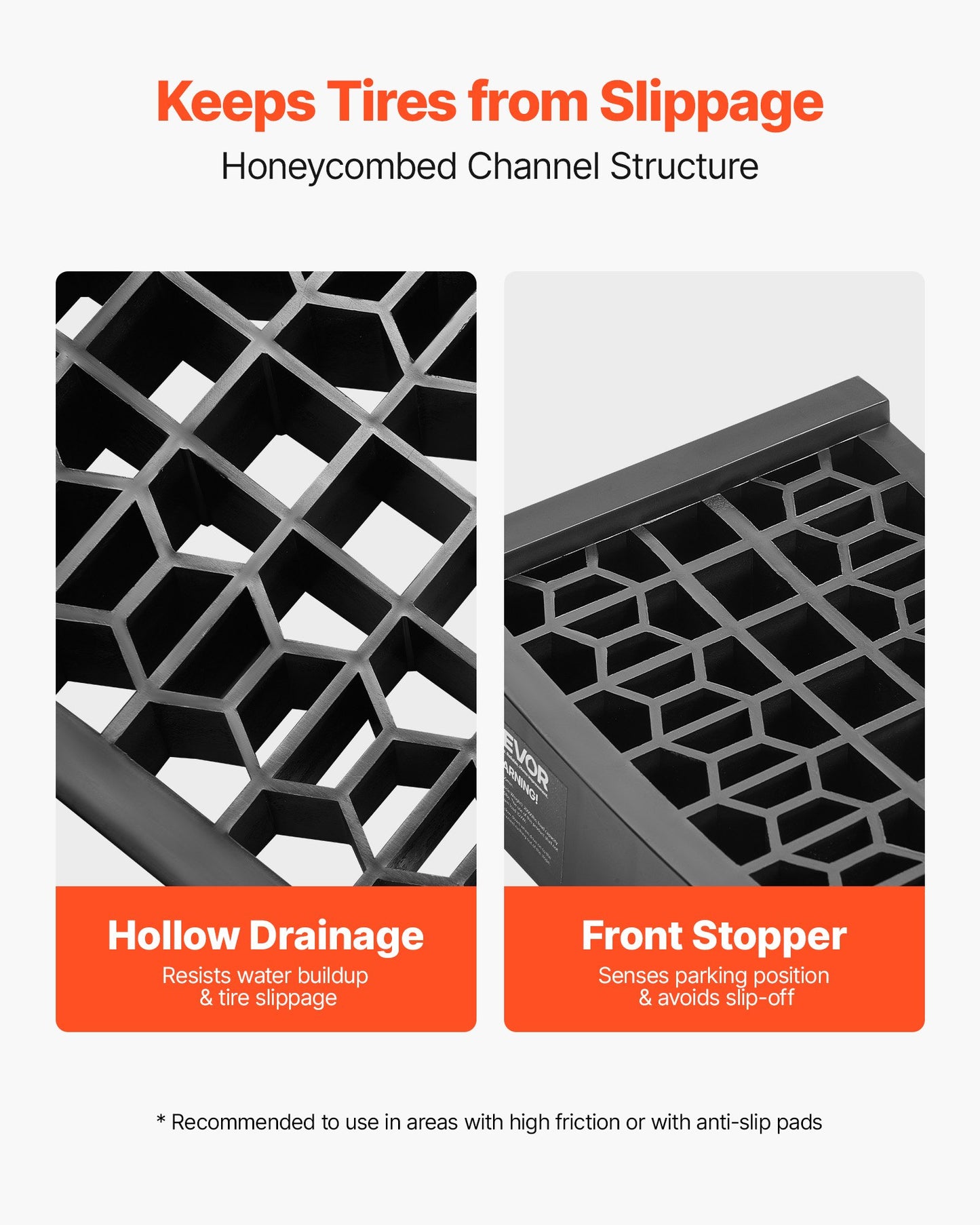 Car Ramps, 2 PCS 9072 kg GVW Capacity, 65 mm Lift Height, Portable Low Profile Car Service Ramps for Home Garage Maintenance & Oil Changes, Heavy Duty for Low Chassis Vehicle & Support Jack