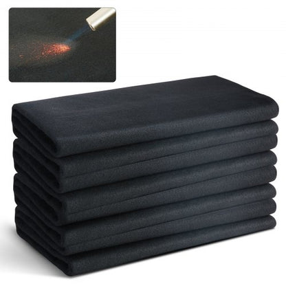 Carbon Felt Welding Blanket 4 Pack, 950 x 910 mm Flame Retardant Welding Blanket, Up To 982℃ Heat Resistant Blanket Set, Cuttable Carbon Fiber Fire Retardant Insulation Welding Mat Pad