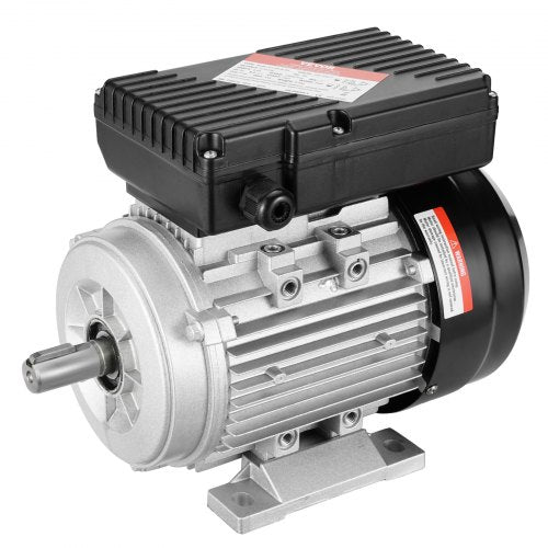 0.55KW Electric Motor 1400 rpm, AC 220~240V 4.5A, 80, B3 Frame, Air Compressor Motor Single Phase, 19mm Keyed Shaft, CW/CCW Rotation for Agricultural Machinery and General Equipment