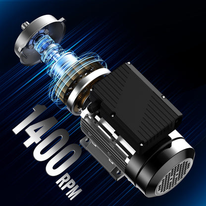 0.75KW Electric Motor 1400 rpm, AC 220~240V 5.45A, 80, B34 Frame, Air Compressor Motor Single Phase, 19mm Keyed Shaft, CW/CCW Rotation for Agricultural Machinery and General Equipment