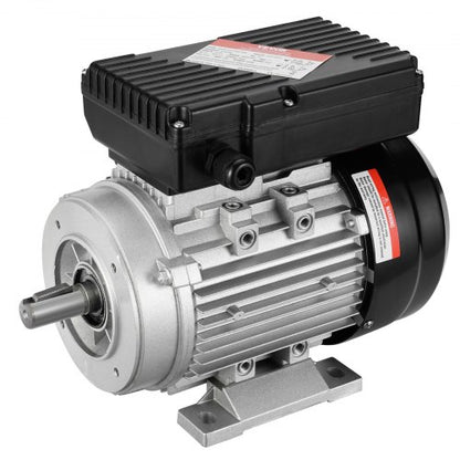 0.75KW Electric Motor 2850 rpm, AC 220~240V 5.15A, 80, B34 Frame, Air Compressor Motor Single Phase, 19mm Keyed Shaft, CW/CCW Rotation for Agricultural Machinery and General Equipment