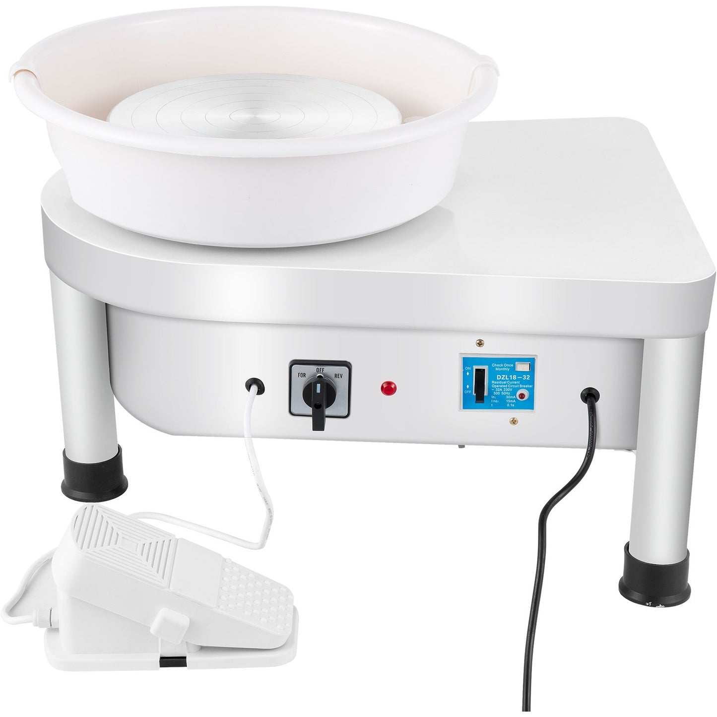 Keramikskiva 25 cm keramikformningsmaskin 280 W elektrisk keramikskiva med fotpedal och avtagbar skålformningsverktygssats för keramiklera hantverk DIY-lera