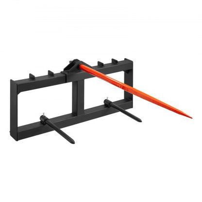 122 cm höspjut, balspjut 720 kg lastkapacitet, kompaktlastare för traktor med 2 st 42 cm stabilisatorspjut, snabbfäste för spikgafflar