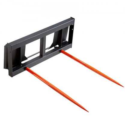 49" höspjut, balspjut 3000lbs lastkapacitet, kompaktlastare traktortillbehör 2 st spjut, snabbkoppling spikgafflar