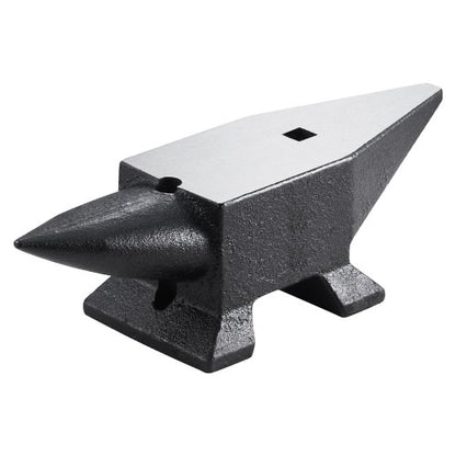 Cast Iron Anvil, 22 Lbs/10kg Single Horn Anvil, with Large Countertop and Stable Base, High Hardness Rugged Round Horn Anvil Blacksmith, for Shaping, Bending