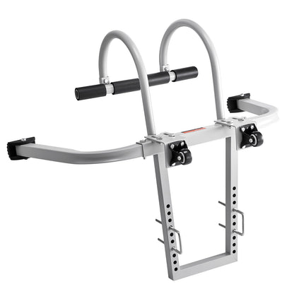 Ladder Stabilizer, 2 in 1 Extension Wall Ladder Standoff Hook, Roof Ridge Ladder Accessories Both Horizontally and Vertically, Heavy-duty Steel Rubber Grip T-Bar, Quick Access to Steep Roofs