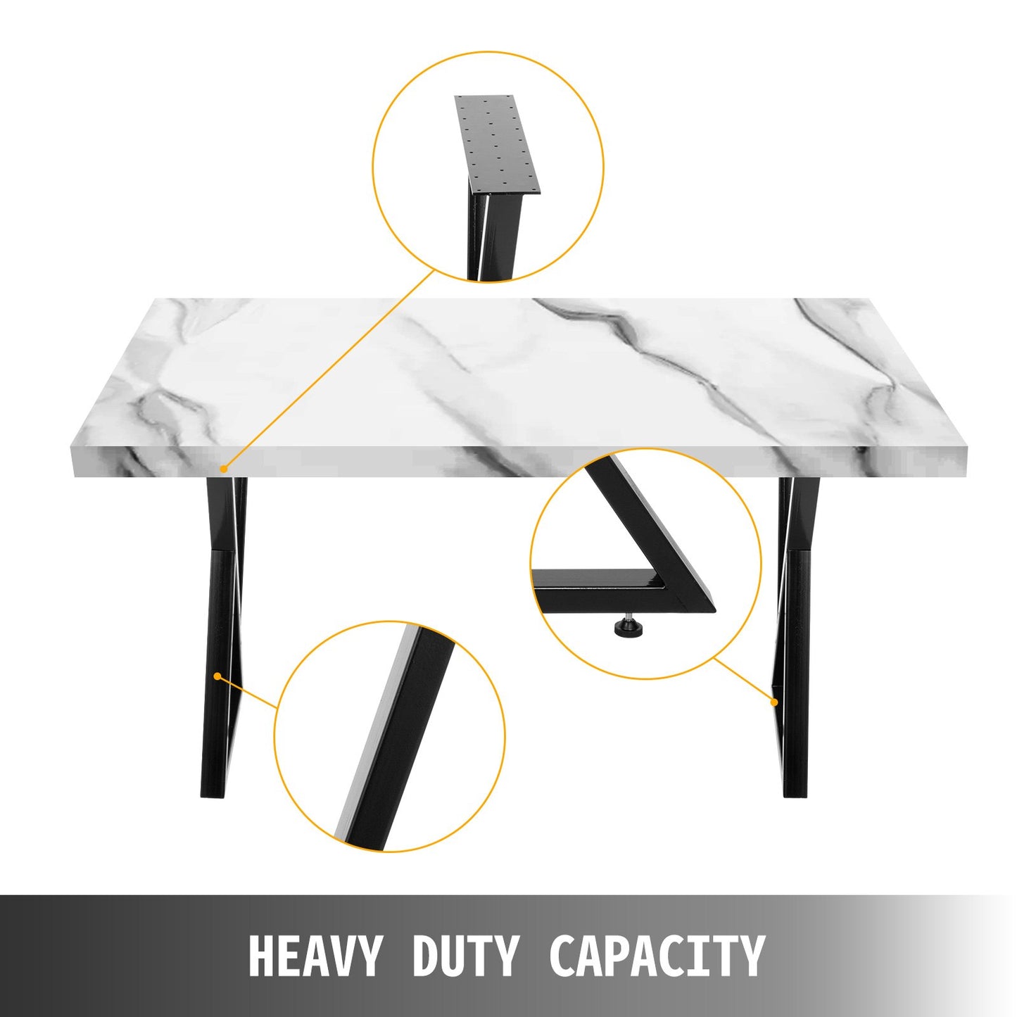 Bordsben i metall, set med 2 matbordsben, svarta skrivbordsben, 68 cm, höjd 50 cm, bredd, bänkben, soffbordsben, 740 kg, lastkapacitet, stålbordsben, kraftig bas, modern gör-det-själv (sicksack-stil)
