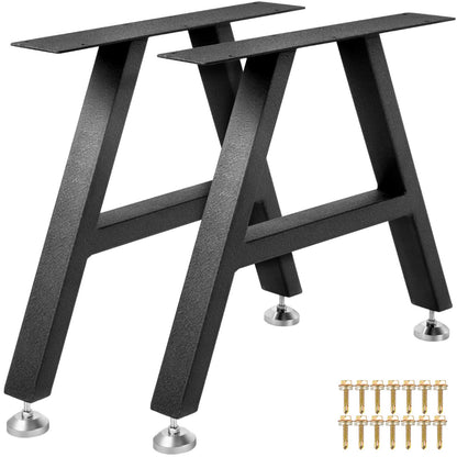 Metal Table Legs Dining Table Legs 16"x17.7" A-Shaped Desk Legs Set of 2