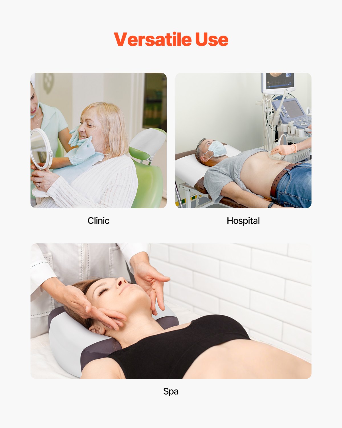 Pappersrullar för huvudstöd, 25-pack 8,5" x 125 ft medicinskt undersökningspapper med kräppyta, engångspapper för huvudstöd för barriärskydd, perfekt för massage-, undersöknings- och kiropraktikbord, vit