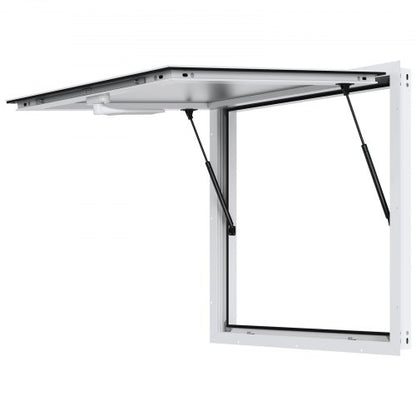 Concession Window for Food Truck, 36"x36" Aluminum Alloy Food Truck Service Window, Up to 85 Degrees Stand Serving Window with Awning Door & Drag Hook, for Food Trucks Concession Trailers